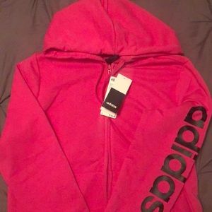 adidas zip up hoodie NWT